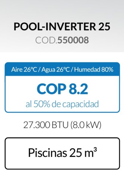 BOMBA DE CALOR POOL-INVERTER 25 (8 KW) - Image 2
