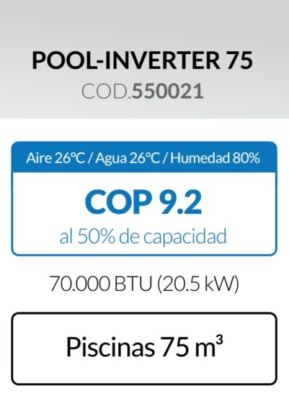 BOMBA DE CALOR POOL-INVERTER 75 (20,5 KW) - Image 2