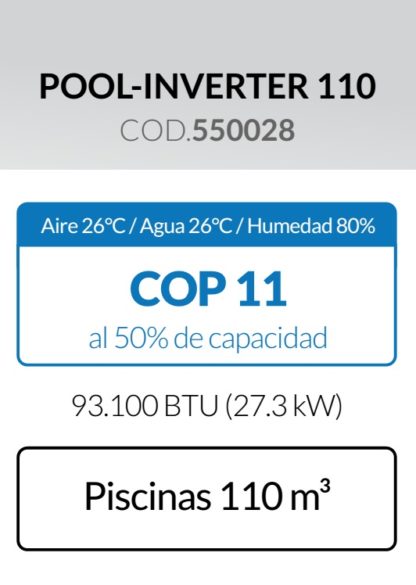 BOMBA DE CALOR POOL-INVERTER 110 (27,3 KW) - Image 2