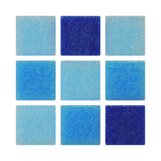 REVEST. VENECITA (20X20 MM) MIX CELESTE Y AZUL